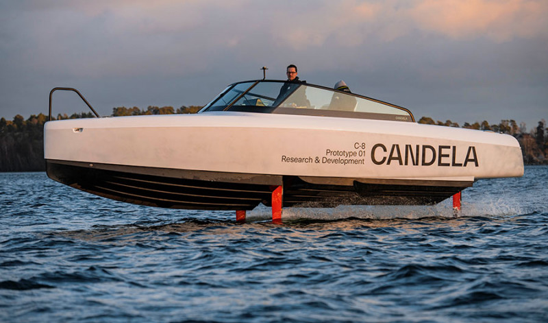 This Electric Powerboat Travels Above the Water