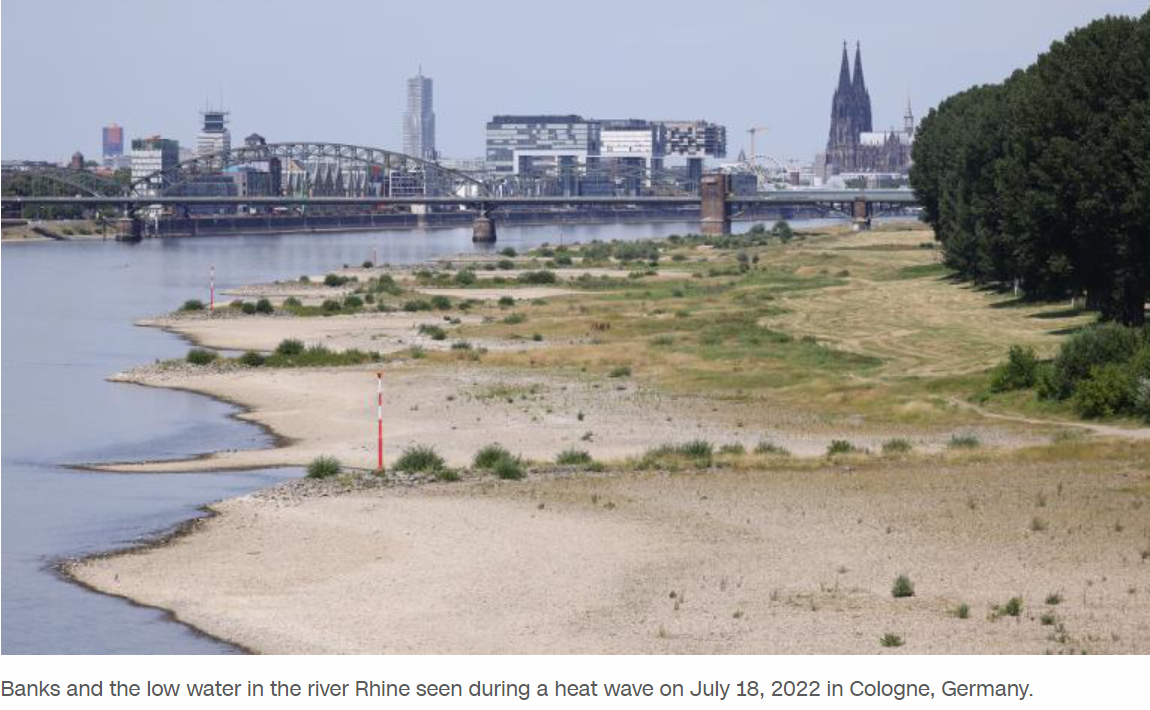 Blistering heat threatens a European economy that teeters on the brink