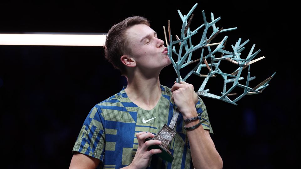 Teenager Holger Rune shocks Novak Djokovic to claim Paris Masters title