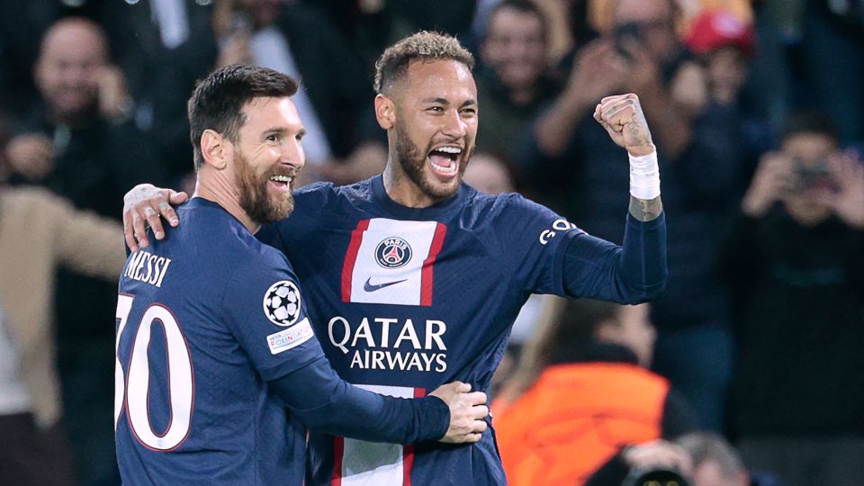 Lionel Messi and Kylian Mbappé score twice as PSG thrashes Maccabi Haifa in the Champions League
