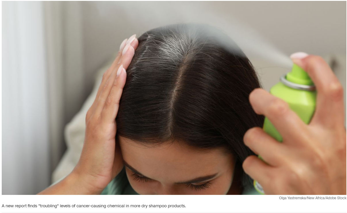 Independent lab finds ‘troubling' levels of cancer-causing chemical in more types of dry shampoo products, report alleges