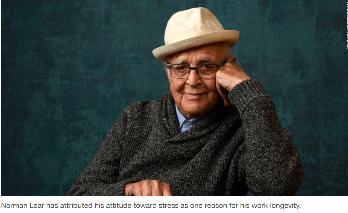 At 99, iconic producer Norman Lear doesn't want to quit working. Can work help us all live longer?