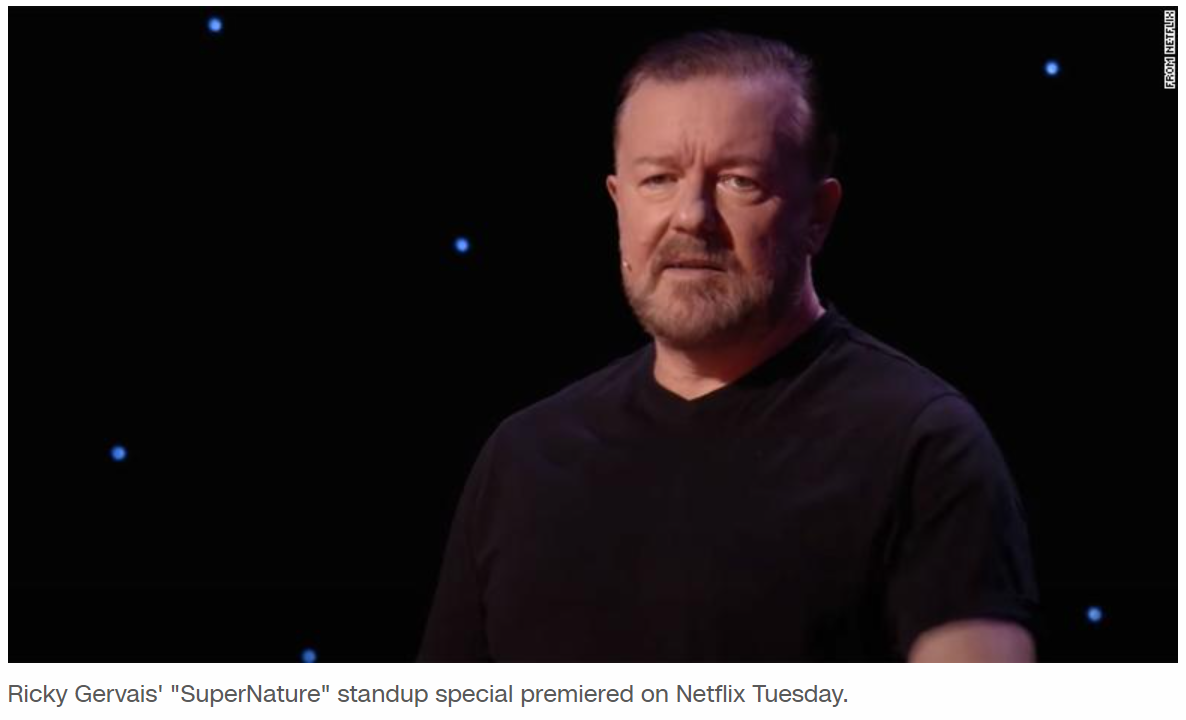 Ricky Gervais draws backlash for jokes about transgender people in new Netflix special
