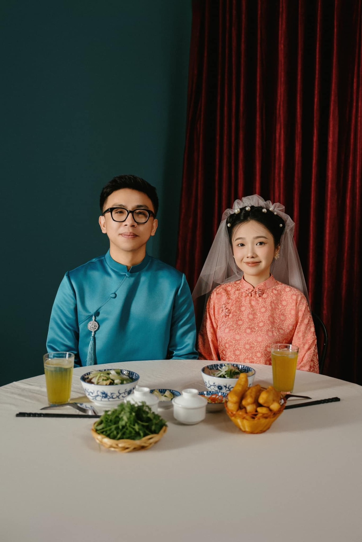 Pho brand heir introduces iconic noodle soup to wedding photoshoot