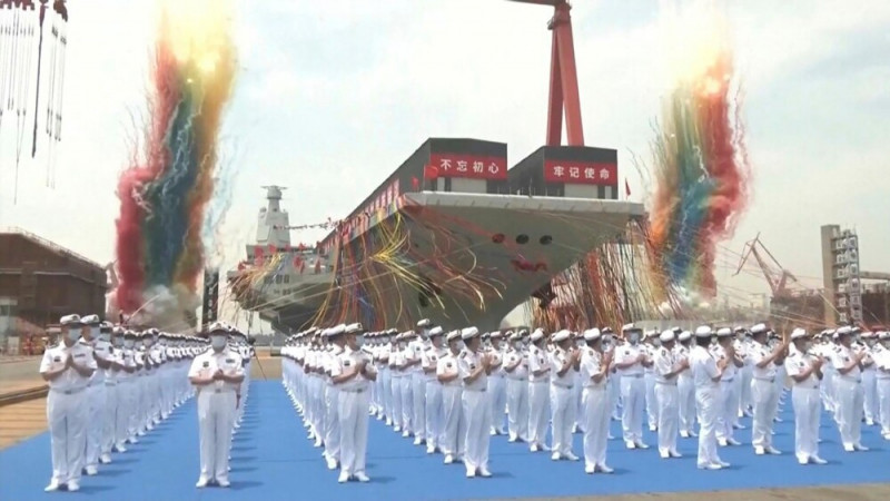 China Launches High-tech Aircraft Carrier in Naval Milestone