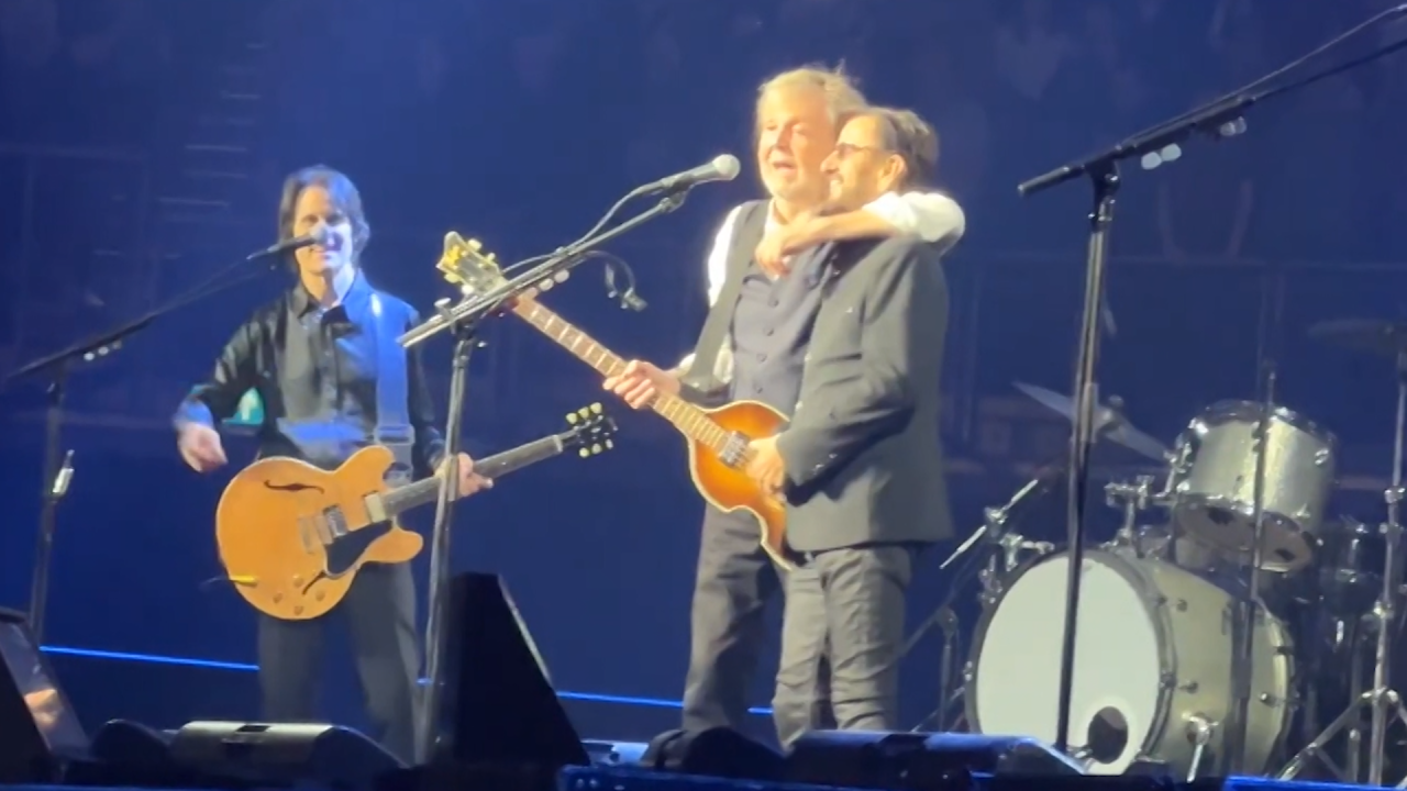 Ringo Starr and Paul McCartney reunited on stage to play Beatles' classics