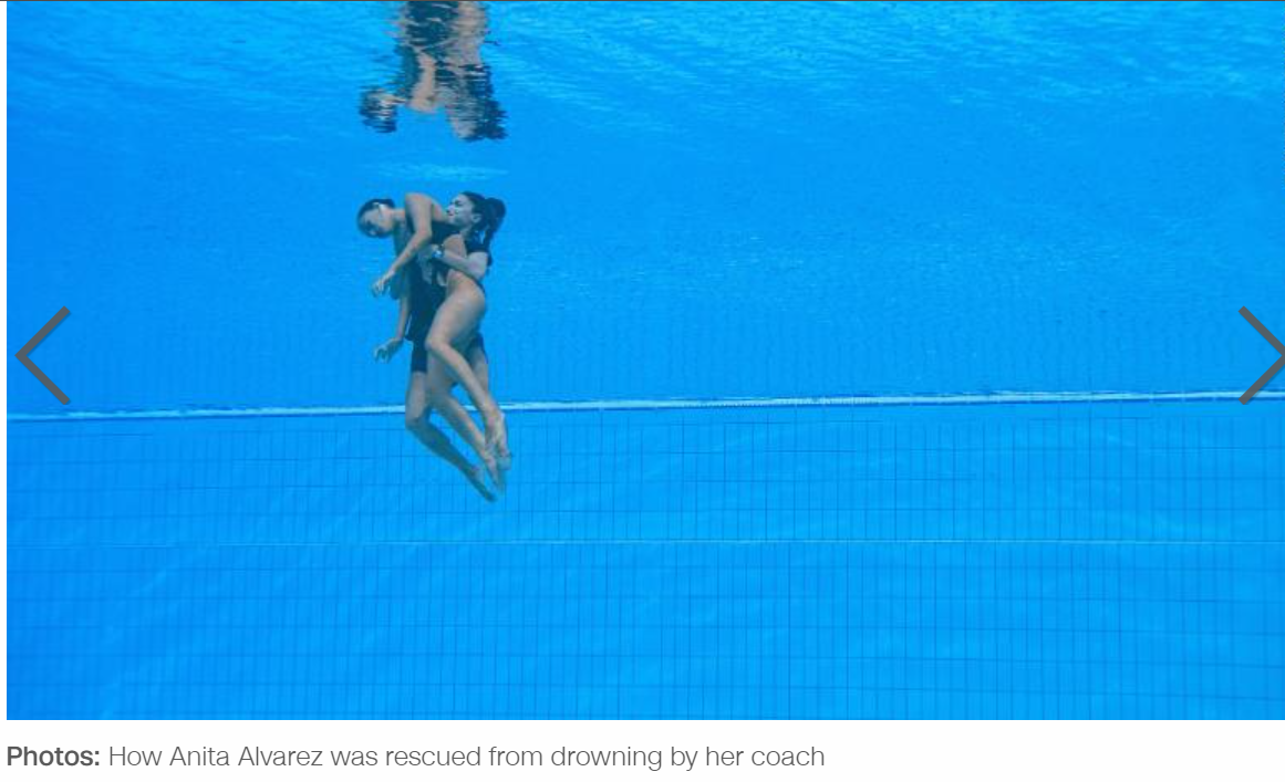 Coach dives into pool to rescue American swimmer Anita Alvarez at World Championships