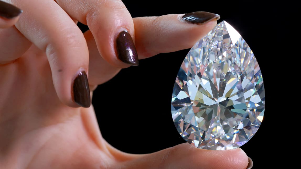 'The Rock', a record-setting white diamond, goes up for auction
