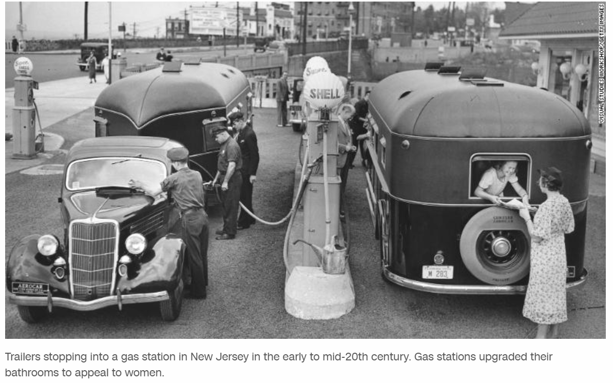 Believe it or not, gas station bathrooms used to be squeaky clean. Here's what changed.