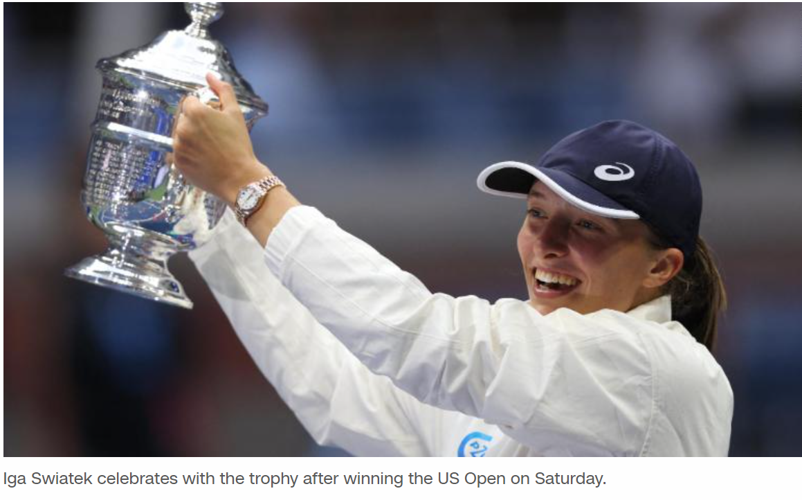 World No. 1 Iga Swiatek wins her third major title at the US Open