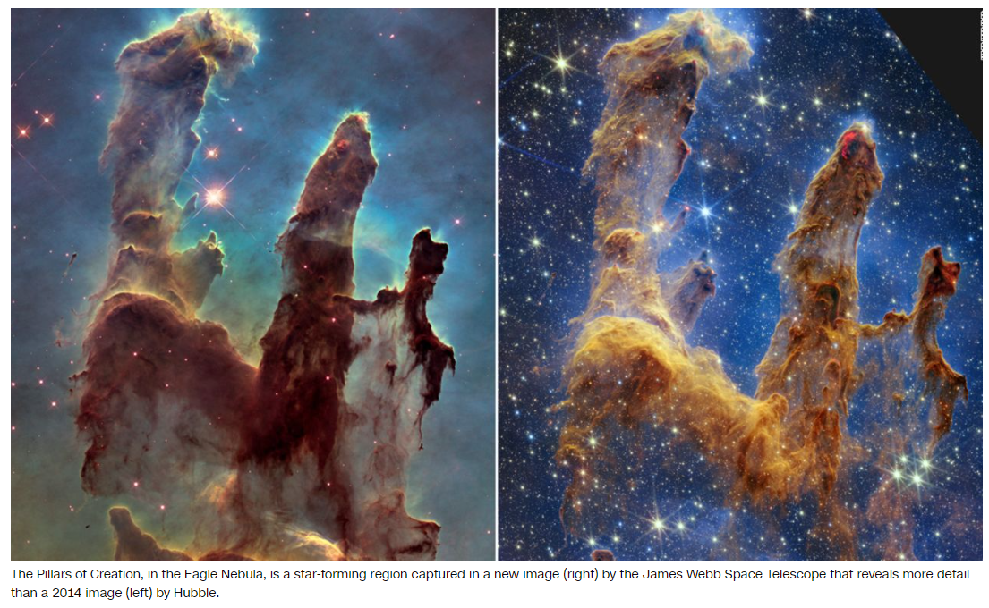 James Webb Space Telescope captures new details of iconic ‘Pillars of Creation'