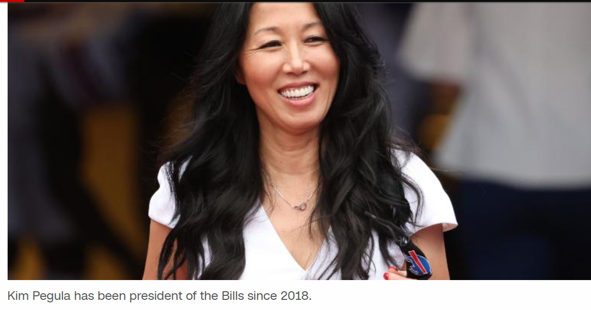 Buffalo Bills owner Kim Pegula 'progressing well' from a health issue