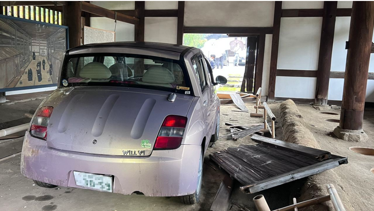 Japan's oldest toilet accidentally damaged by reversing driver