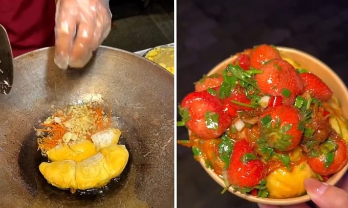 Singaporeans disgusted by stir-fried durian with strawberries