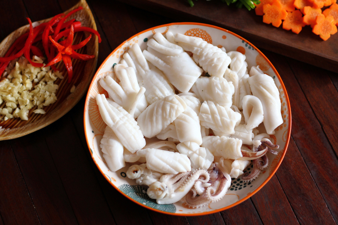 How to make 15-minute stir-fried squid with vegetables