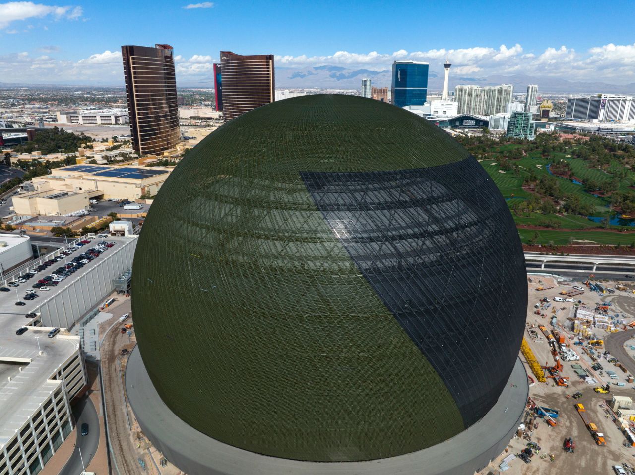 This futuristic entertainment venue in Las Vegas is the world's largest spherical structure